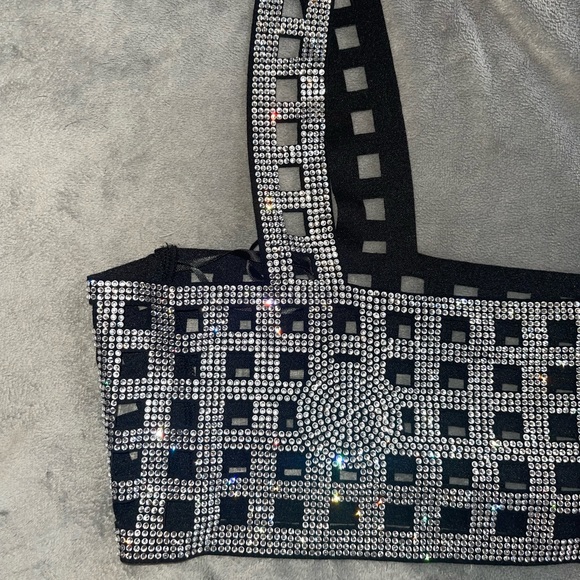 DONT BE MAD AT IT RHINESTONE BRA - Picture 2 of 8